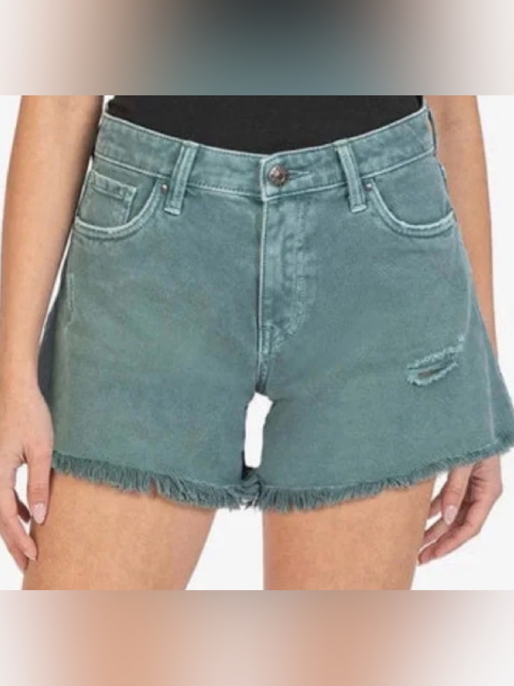 Kut from the Kloth high rise Jane long short-turquoise